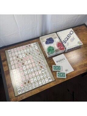 Vintage 1980s Sequence Board Game JAX Complete New in Box